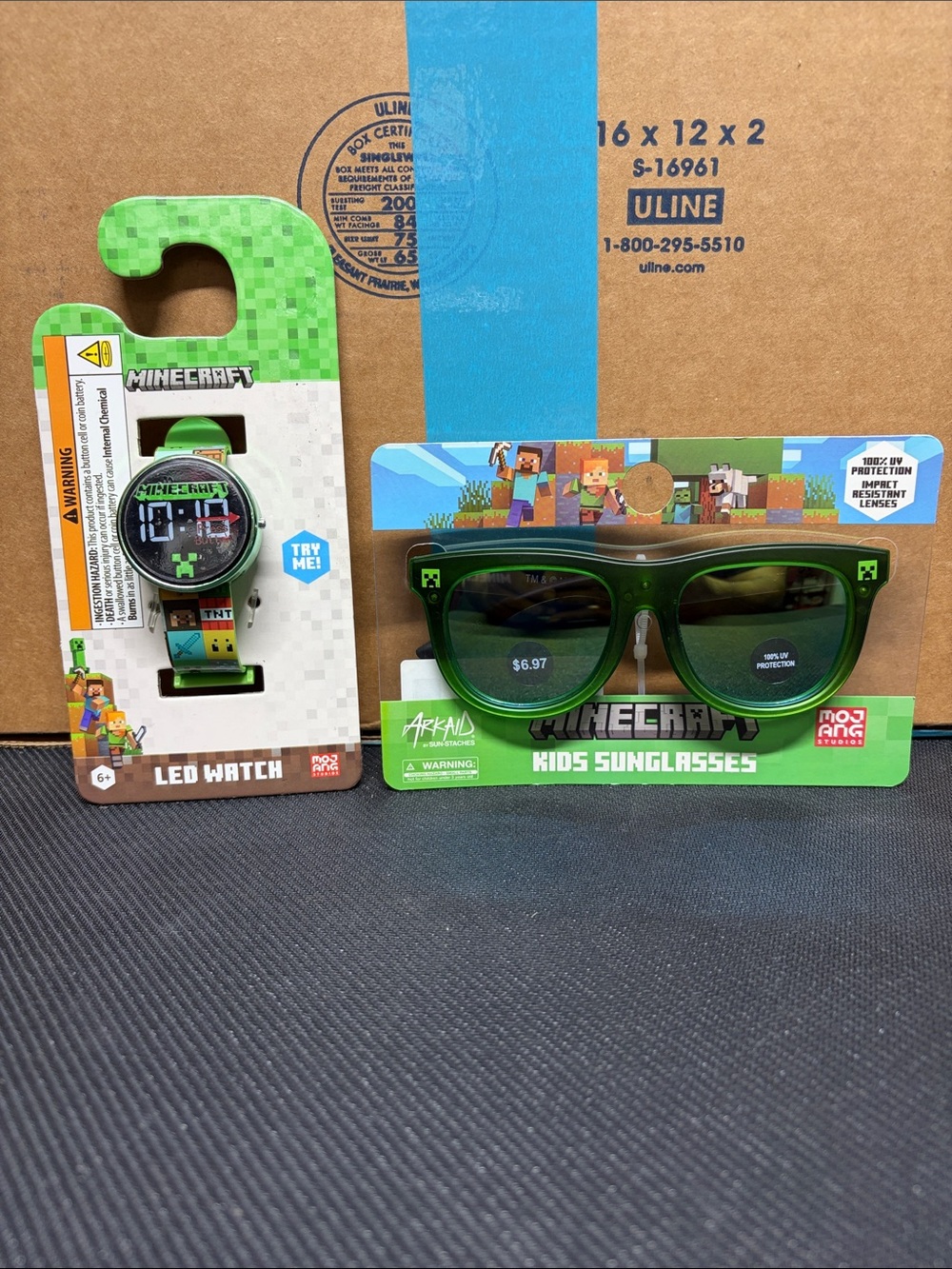 Kids Minecraft LED Watch & Sunglasses Set